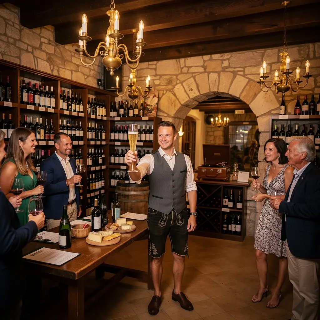 Traumhafte Ausblicke auf die Weinlandschaft bei Sonnenuntergang.